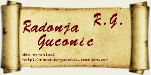 Radonja Guconić vizit kartica